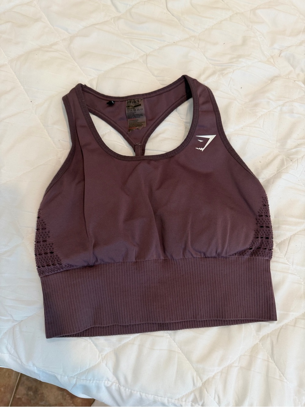 Gymshark Plum Seamless Racerback Longline Crop Top